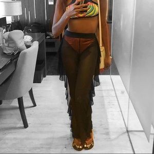 Fringe pants cover up